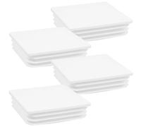 GOOHOCHY 4pcs White Abs Fence Post Caps Replacement with Easy Installation and Long-Lasting Durability Square Fence Post Caps Cover for Garden for Outdoor Use