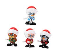 GOOHOCHY 4PCS Xmas Themed Wind Up for Safe Material Clockwork Playthings Fun Party Favors for Christmas No Battery Needed Engaging Mechanical Action
