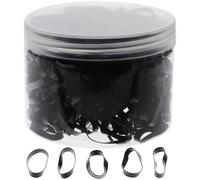 GOOHOCHY 500pcs Stretchable Small Hair Ties for Thin Hair Sturdy Black Rubber Bands for School or Everyday Use