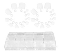 GOOHOCHY 504pcs Plastic Toenails Full Cover Nail Tips Matte Finish Not Easy to Break Not Easy to Deform for Women Wedding and Dating