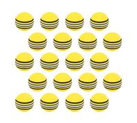 GOOHOCHY 50pcs 42mm Eva Indoor Golf Practice Balls Elastic Rainbow Training Balls for Golf Putting and Swing Training