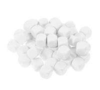 GOOHOCHY 50pcs Blank Acrylic Dice for DIY Board Games Portable Smooth Surface for Handwriting Pad Printing for Creative Gaming Educational Play