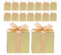 GOOHOCHY 50pcs Gold Mirror Square Candy Boxes 5cm - Decorative Chocolate Candy Packaging for Wedding Favors, Party Treat Containers, Festival Storage Cases