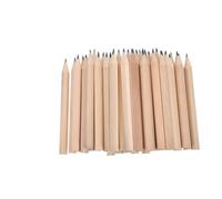 GOOHOCHY 50pcs Non Sharpening Short Wooden Pencils Hb for Beginners and Teachers, Smooth Writing Experience with Fine Craftsmanship, Khaki Colour for Students Drafting and