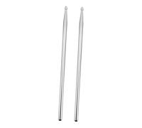 GOOHOCHY 5a Aluminium Alloy Drumsticks - Silver Percussion Sticks for Drumming Practice and Performance Lightweight and Sturdy for Beginners and Professionals