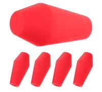 GOOHOCHY 5Pcs 8Mm Red Rubber Arrow Tips for Archery Safety, Lightweight Soft Arrowheads Replacement for Outdoor Target Practice and Archery Games