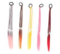 GOOHOCHY 5Pcs Braid Hair Rope for Charming False Wig Ponytail Accessories for Durable Premium Headdress for Parties and Gatherings