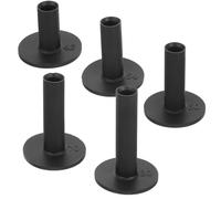 GOOHOCHY 5pcs Flexible Golf Tees Set 42Mm-80Mm Flat Silicone Golf Ball Stands Holders for Practice and Training in Black