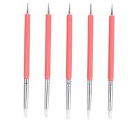 GOOHOCHY 5pcs Nail Art Pen Dual Head Silicone Design for Manicure Brush Pen and Nail Gel Applications Use as Art Dotting Tool for Detailed Work Project