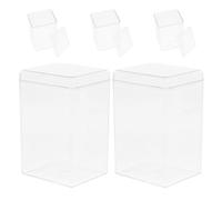 GOOHOCHY 5pcs Pet Figurine Display Case for Mini Action Figures and Dolls High Display Box to Prevent Dirt Modern Style Storage for Home