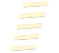 GOOHOCHY 5pcs Plastic String Mandolin Nuts Replacement Parts Durable Slotted Guitar Bridge Accessories for Instrument Repair