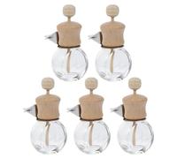 GOOHOCHY 5pcs Refillable Car Air Freshener Bottles 10ml Car Diffuser with Vent Clip Fragrance Bottles for Aromatherapy and Air Freshener Use