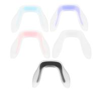GOOHOCHY 5Pcs Silicone Glasses Nose Pads for Soft Non-Slip U-Shape Spectacle Nose Grips Matte Black White Blue Pink for Comfortable Frame Fit
