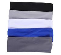 GOOHOCHY 5pcs Sports Headband Sweatbands Elastic Hairbands for Boys Soccer Basketball Running Sweat Wicking Soft Comfortable Fit