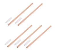 GOOHOCHY 5pcs Wild Eyebrow Pencil with Hard Tip Smudge Resistant Black Brow Pen for Precise Natural Brows Travel Friendly Wooden Design for Beginners and Professionals Daily Use
