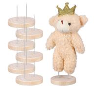 GOOHOCHY 6 Pcs Handmade Crochet Dolls Display Stand Set Handmade Crochet Dolls Display Stand Set 0.8cm Thickness Holder Rack for Small Figures Small Figures Needle Felting Accessories