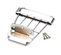 GOOHOCHY 6 String Guitar Tailpiece Bridge Support Guitars Guitar Parts Replacement Tuning Acoustic Guitar Jazz Tailpiece for Guitar Tailpiece of Guitar Silver Metal