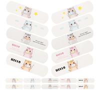 GOOHOCHY 60 Sheets Cartoon Bandages Adhesive Patch Breathable Waterproof Does Not Hurt The Skin Finger Plasters for Wounds Fun Design and Adults 2.87x0.79x0.04in
