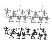 GOOHOCHY 60Pcs Soldier Set Plastic Medieval Knight and Roman Soldier Figures Playset for Educational Historical Models Collectible Army Men