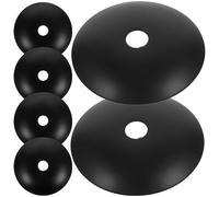 GOOHOCHY 6pcs Black Metal Chandelier Ceiling Plate with Decorative and Anti-Rust Features, Classic Vintage Style Ceiling Canopy Kit for Pendant Light Fixtures in Bars and Restaurants