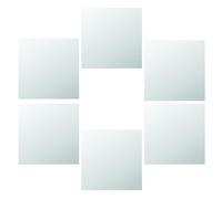 GOOHOCHY 6pcs DIY Mirror Effect Wall Decal Stickers with Waterproof Pet Material, Self-Adhesive Silver Wall Stickers for Dining Room and Kitchen Home Decoration