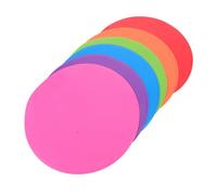 GOOHOCHY 6pcs Flat Disc Spot Markers for Football Training Non-slip Round Sports Markers for Gym Backyard Classroom Agility and Speed Drills