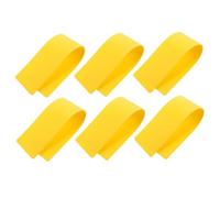 GOOHOCHY 6pcs Football Training Signs with Good Toughness Pvc Material Rectangular Flat Spot Markers for Setting Training Courses and Soccer Practice, Yellow Sports Court Carpet Markers