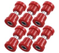 GOOHOCHY 6pcs Golf Cart Leaf Spring Bushing and Sleeve Kit Polyurethane Suspension Replacement for Club Car Front Rear Shock Absorbing Red Bushings for Enhanced Ride Comfort