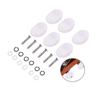 GOOHOCHY 6pcs Guitar Machine Head Caps Electric Guitar Tuning Peg Buttons Replacement Knobs Semicircle Shape for Acoustic and Electric Accessories