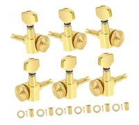 GOOHOCHY 6pcs Guitar Tuners Locking Function Gold Semi-closed Tuning Pegs String Locking Turners Guitar Design Turners Easy to Install