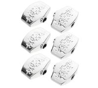 GOOHOCHY 6pcs Guitar Tuning Pegs Keys Metal Square Shape Tuners Buttons Replacement for Folk Electric Guitar Accessories Tuning Peg Handle