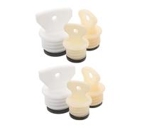 GOOHOCHY 6pcs Hot Water Bottle Stoppers Replacement Rubber Sealing Caps with Gaskets Small Medium Large Sizes Leakproof Plugs for Winter Cold Therapy and Pain Relief