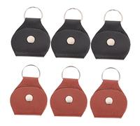 GOOHOCHY 6pcs Leather Guitar Pick Pouch Compact Plectrum Storage Organizer for Acoustic Electric Guitars Stylish Pu Material Lightweight