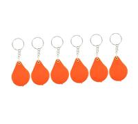 GOOHOCHY 6pcs Magnifier Key Ring Portable Foldable Small Pocket Magnifying Glass with Classic Elegant Orange Abs Design for Different Occasions
