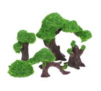 GOOHOCHY 6Pcs Miniature Artificial Green Trees Set for DIY Moss Terrarium Garden Decor, Micro Landscape Ornaments for Fairy Gardens and Dollhouse Accessories in Uk