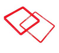 GOOHOCHY 6pcs Multi Function Agility Rings Portable Training Circles for Speed and Flexibility Durable Soccer Equipment for Sports Activities Bright Red Color