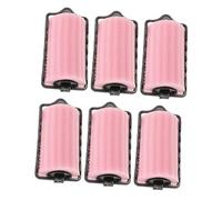 GOOHOCHY 6pcs Pink Soft Sponge Hair Curlers for No Heat Curls Overnight, Self Holding Roller Clips, Timesaving and Versatile Use for Fine Thin Hair, Suitable for Professional and Home Use