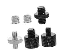 GOOHOCHY 6pcs Record Mic Thread Adaptor Mini Mic Attachment for Desk Mount Thread Screw Converter