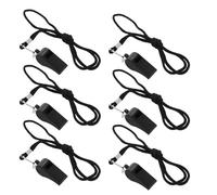 GOOHOCHY 6PCS Sports Emergency Whistles with Lanyard for Coaches Referees and Teachers Thickened Loud Plastic Survival Whistle Portable Signal Tools for Outdoor Training and Rescue