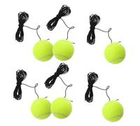 GOOHOCHY 6pcs Tennis Training Balls with Elastic Rope Portable Lightweight Rebound Practice for Beginners Home Outdoor Tennis Skill Development