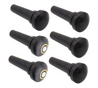 GOOHOCHY 6pcs Violin Ebony Endpins Tuning Pegs Eyelet for Violin Repair Kits Compatible Models Elegant Design Aesthetics