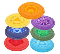 GOOHOCHY 7pcs Embroidered Tibetan Singing Bowl Cushion Pads for Buddhist Sound Bowls, Medium Size Polyester Holder for Meditation Yoga and Healing Instruments