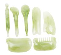 GOOHOCHY 7Pcs Gua Sha Body Massage Board for Face and Body Smooth Edges Skin-Friendly Massager Tool Relieves Tension Enhances Circulation Reduces Puffiness Spa Therapy Kit