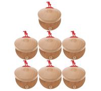 GOOHOCHY 7pcs Wooden Finger Castanets Set - Kids Rhythm Percussion Instruments for Classroom and Homeschool - DIY Hand Clap Boards for Toddler Music Activities and Beginner Play