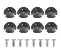 GOOHOCHY 8 Sets Plastic Kayak Line Guide with Screws, Universal Compatibility and Secure Connection for Marine Activities and Boating Adventure, round Slotted Line Holder for Kayak and Boat
