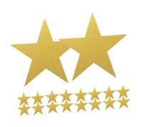 GOOHOCHY 80PCS Glitter Star Cutouts for Classroom and Vibrant Die Cut Shapes for Bulletin Boards Walls and DIY Crafts Fade Resistant Glitter Paper Ornaments
