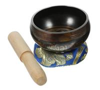 GOOHOCHY 8cm Handmade Tibetan Singing Bowl Set for Meditation and Yoga Mallet Sound Bowl for Mindfulness and Relaxation Random Color