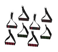 GOOHOCHY 8Pcs Elastic Workout Strap Handles for Home Resistance Band Training Non Skid Grip Door Anchor for Fitness Lightweight Portable Gym Equipment Handles Random Color