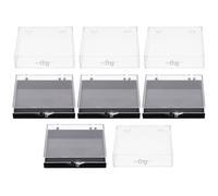 GOOHOCHY 8pcs Press on Nails Storage Box with Lid Pp Square Flip Top Case