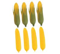 GOOHOCHY 8pcs Realistic Fake Corn Models Vegetable Ornaments for Kitchen Home Display Photography Props Educational Teaching Tool Decorative Accents